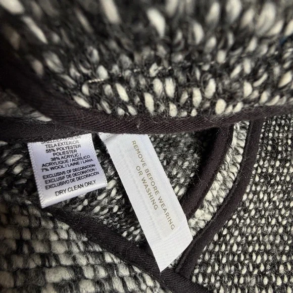 LOFT Women’s Black & White Tweed Herringbone Long Sleeve Blazer Size 4 - Picture 5 of 9